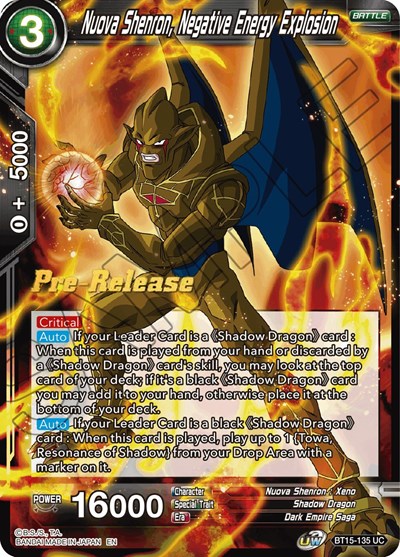 Nuova Shenron, Negative Energy Explosion