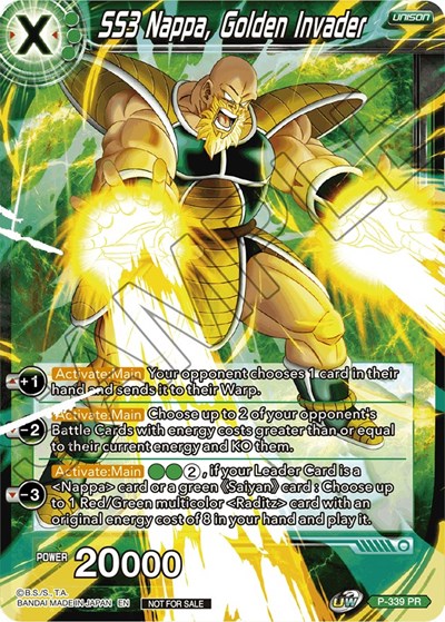 SS3 Nappa, Golden Invader