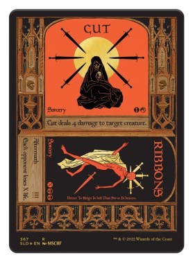 Cut // Ribbons (Foil Etched) (Gold)