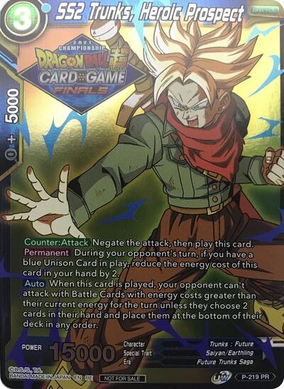 SS2 Trunks, Heroic Prospect (2021 Tournament Pack Vault Set)