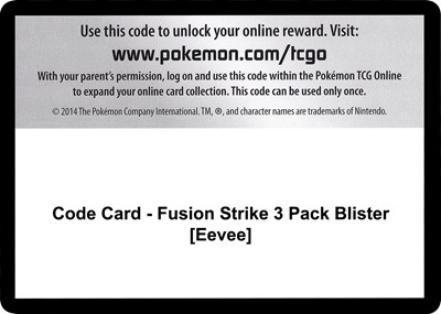 Code Card - Fusion Strike 3 Pack Blister [Eevee]