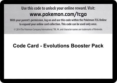 Code Card - Evolutions Booster Pack