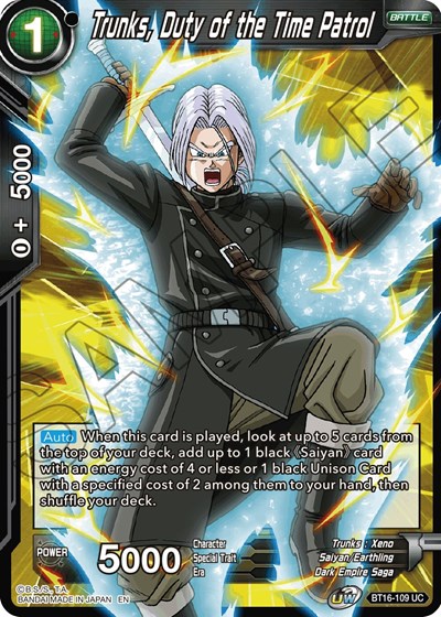 Trunks, Duty of the Time Patrol