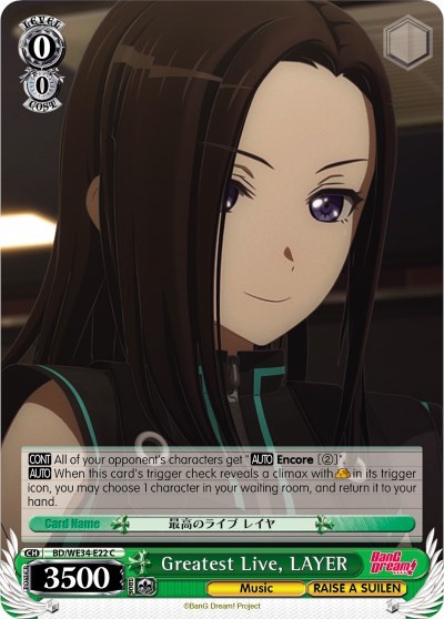 Greatest Live, LAYER (Parallel Foil)