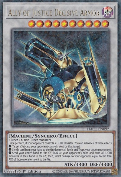 Ally of Justice Decisive Armor (Duel Terminal)