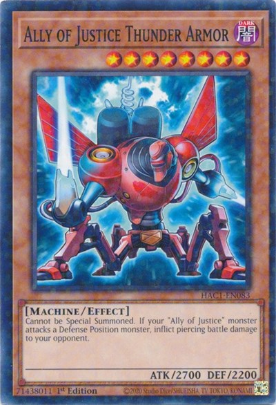Ally of Justice Thunder Armor (Duel Terminal)