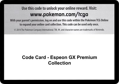 Code Card - Espeon GX Premium Collection