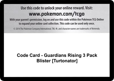 Code Card - Guardians Rising 3 Pack Blister [Turtonator]