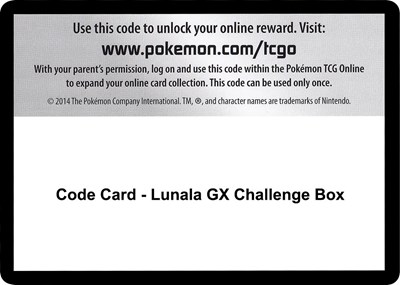 Code Card - Lunala GX Challenge Box