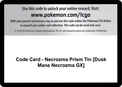 Code Card - Necrozma Prism Tin [Dusk Mane Necrozma GX]