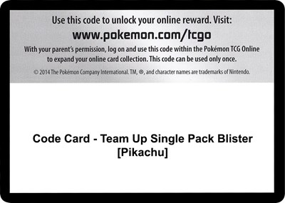 Code Card - Team Up Single Pack Blister [Pikachu]
