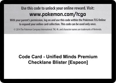 Code Card - Unified Minds Premium Checklane Blister [Espeon]