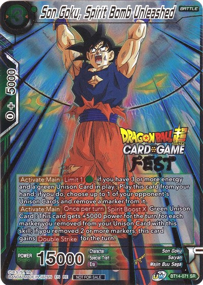 Son Goku, Spirit Bomb Unleashed (Card Game Fest 2022)