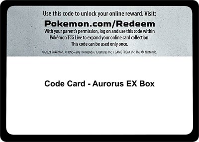 Code Card - Aurorus EX Box
