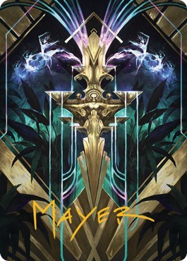 Halo Fountain Art Card (Gold-Stamped Signature)