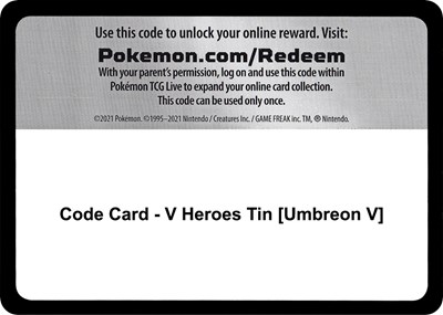 Code Card - V Heroes Tin [Umbreon V]