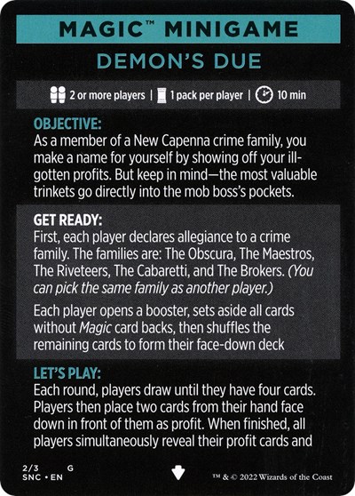 Magic Minigame: Demon's Due