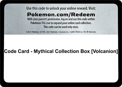 Code Card - Mythical Collection Box [Volcanion]