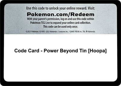 Code Card - Power Beyond Tin [Hoopa]