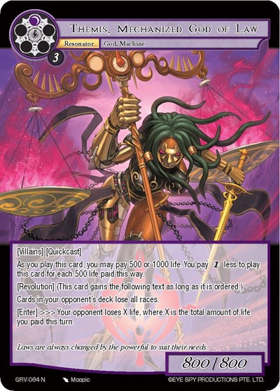 Themis, Mechanized God of Law