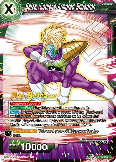 Salza, Cooler's Armored Squadron