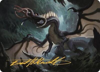 Brainstealer Dragon Art Card (Gold-Stamped Signature)
