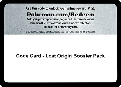 Code Card - Lost Origin Booster Pack
