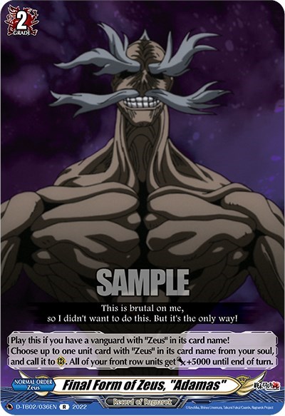 Final Form of Zeus, "Adamas"