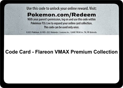 Code Card - Flareon VMAX Premium Collection