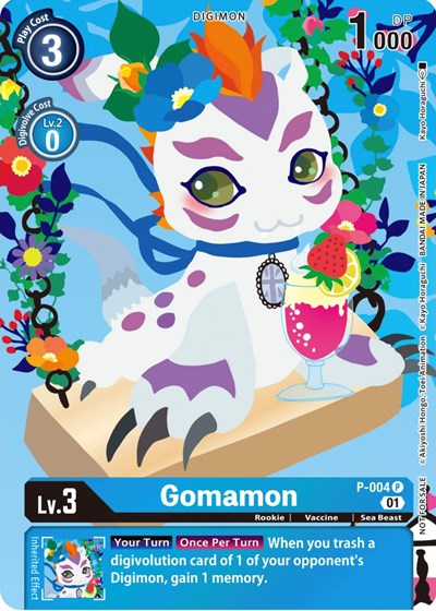 Gomamon - P-004 (Tamer's Card Set 2 Floral Fun)