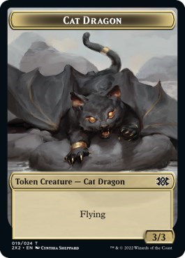 Cat Dragon // Soldier Double-Sided Token