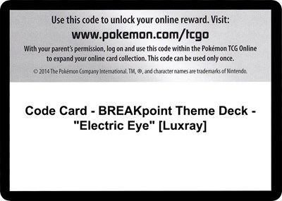 Code Card - BREAKpoint Theme Deck - "Electric Eye" [Luxray]