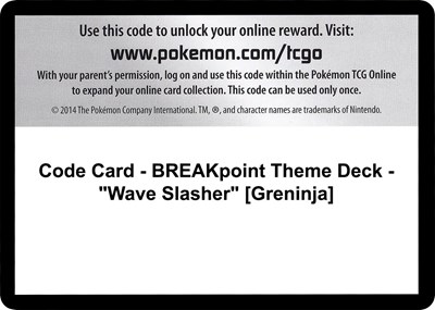 Code Card - BREAKpoint Theme Deck - "Wave Slasher" [Greninja]