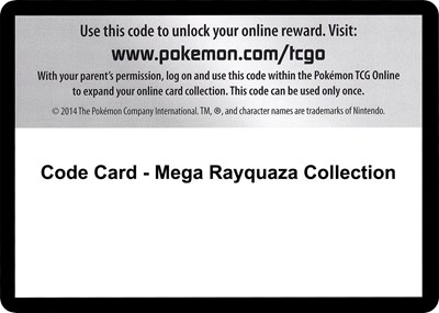 Code Card - Mega Rayquaza Collection