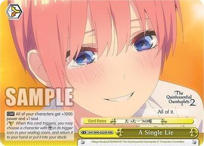 A Single Lie (RRR)