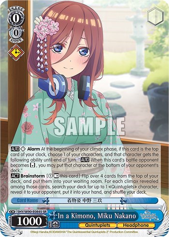 In a Kimono, Miku Nakano (SR)