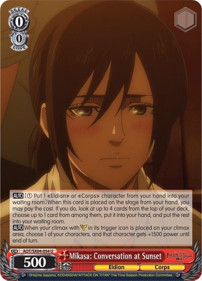 Mikasa: Conversation at Sunset