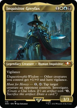 Inquisitor Greyfax (Display Commander) (Surge Foil) - Thick Stock