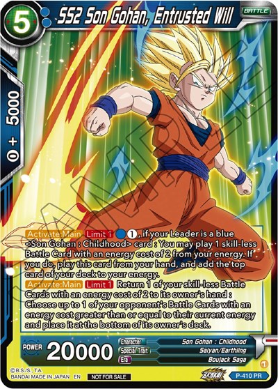 SS2 Son Gohan, Entrusted Will (Zenkai Series Tournament Pack Vol.1)