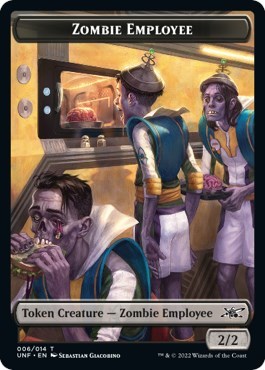 Zombie Employee // Food (010) Double-sided Token