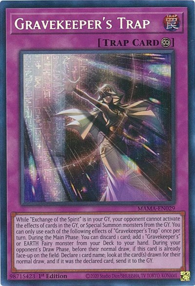 Gravekeeper's Trap (Secret Pharaoh's Rare)