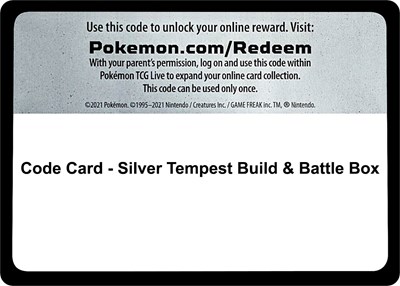 Code Card - Silver Tempest Build & Battle Box