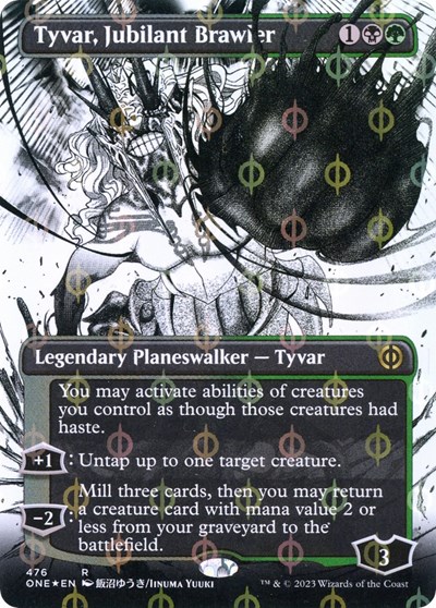Tyvar, Jubilant Brawler (Borderless) (Step-and-Compleat Foil)