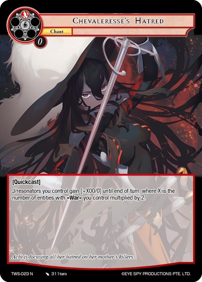 Chevaleresse's Hatred