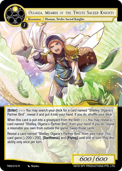 Olgaria, Member of the Twelve Sacred Knights