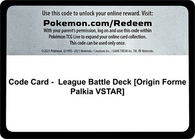 Code Card - League Battle Deck [Origin Forme Palkia VSTAR]