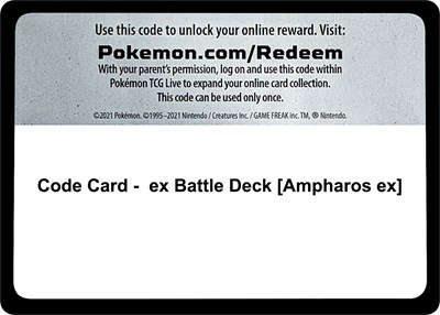 Code Card - ex Battle Deck [Ampharos ex]