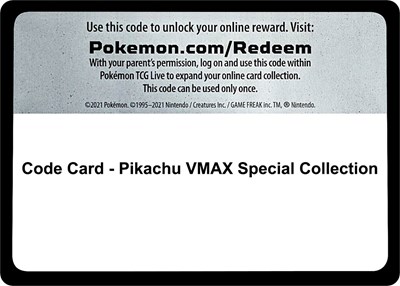 Code Card - Pikachu VMAX Special Collection