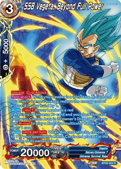 SSB Vegeta, Beyond Full Power (Silver Foil)