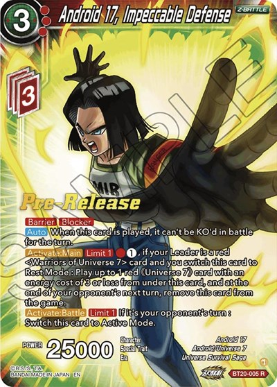 Android 17, Impeccable Defense